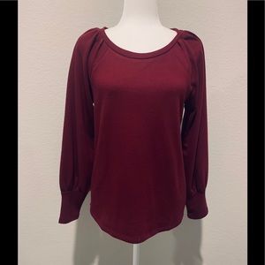 Ann Taylor LOFT Blouse Burgundy Small